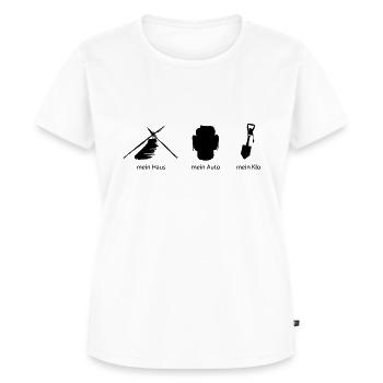 Haus Auto Klo - Frauen Premium Bio T-Shirt - Weiß - Vorne - AI Model Female 172 dark (172cm)