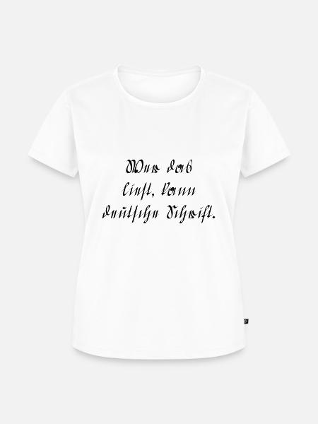 Deutsche Schrift - Frauen Premium Bio T-Shirt - Weiß