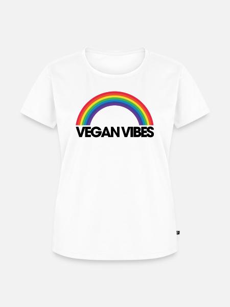 Vegan Vibes - Modernes Design - Frauen Premium Bio T-Shirt - Weiß