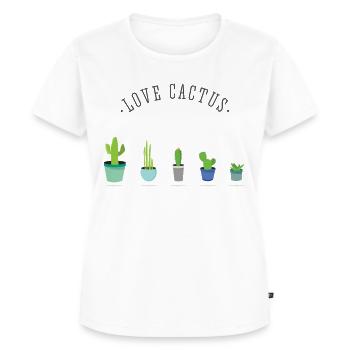 Kaktus Gärtner Pflanzen Love grün Pflanzen lieben - Frauen Premium Bio T-Shirt - Weiß - Vorne - AI Model Female 172 dark (172cm)
