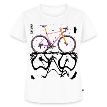 Cycling, Adventure and Freedom: Gravel Bike - Women's Premium Organic T-shirt - white - Front - AI Model Female 172 dark (172cm)