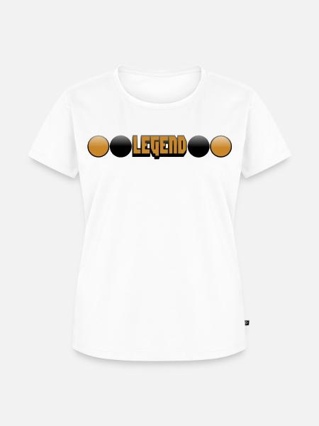 Legend Gradient Logo - Frauen Premium Bio T-Shirt - Weiß