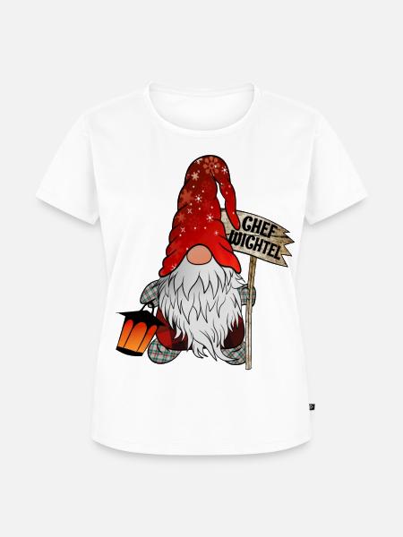 Chef Wichtel Weihnachts Gnom - Frauen Premium Bio T-Shirt - Weiß