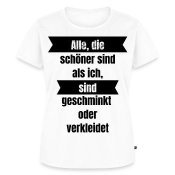 Arroganter Spruch, Ego, Karneval, Fasching - Frauen Premium Bio T-Shirt - Weiß - Vorne - AI Model Female 172 dark (172cm)