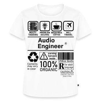 Audio Engineer multi tasking problem solving - Women's Premium Organic T-shirt - white - Front - AI Model Female 172 dark (172cm)