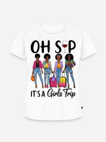 Stylische Afro-Frauen mit Reiseset - Frauen Premium Bio T-Shirt - Weiß