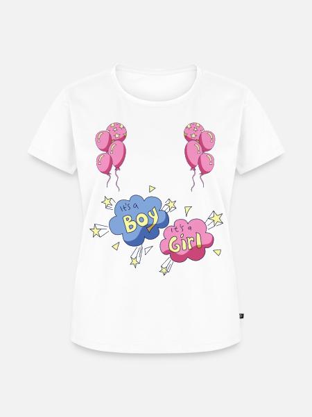 Geschlechtsspezifische Baby-Prints - Frauen Premium Bio T-Shirt - Weiß
