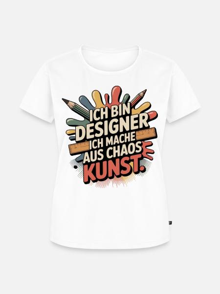 Ich bin ein Designer - Mediengestalter - Frauen Premium Bio T-Shirt - Weiß