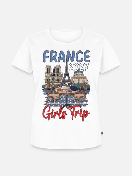France Girls Trip 2027 - Frauen Premium Bio T-Shirt - Weiß