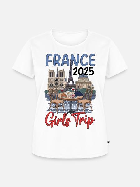 France Girls Trip 2025 - Frauen Premium Bio T-Shirt - Weiß