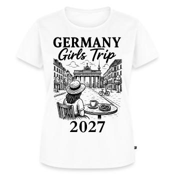 Germany Girls Trip 2027 - Frauen Premium Bio T-Shirt - Weiß - Vorne - AI Model Female 172 dark (172cm)