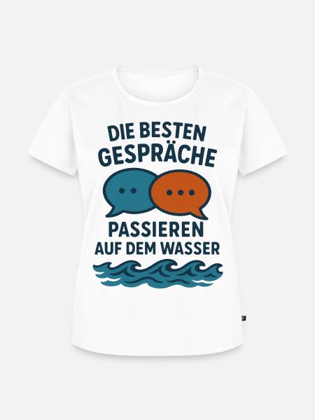 Gespräche auf dem Wasser - Frauen Premium Bio T-Shirt - Weiß