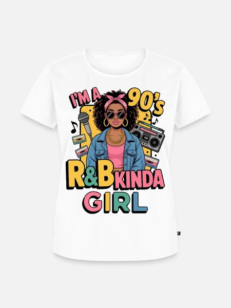 90er R&B Girl Stil - Frauen Premium Bio T-Shirt - Weiß