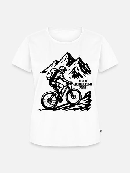 Alpenüberquerung 2026 - Fahrrad - Frauen Premium Bio T-Shirt - Weiß