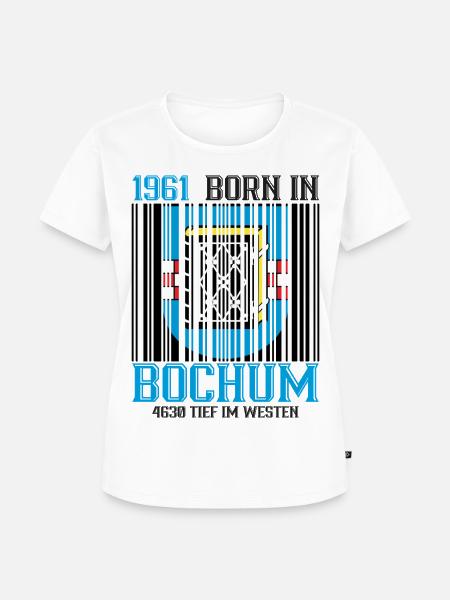 1961 Bochum Geburt Shield - Frauen Premium Bio T-Shirt - Weiß