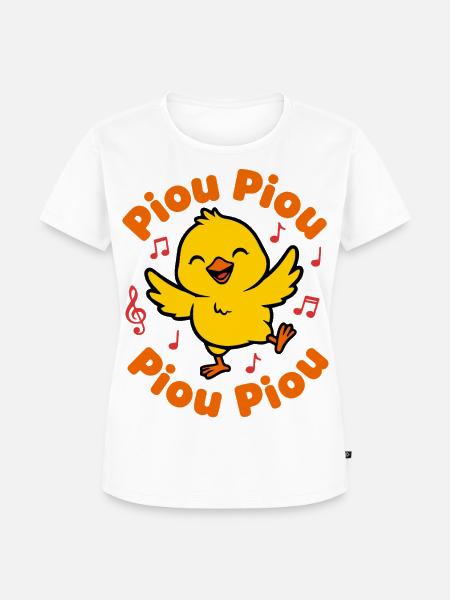 Chick Piou-Piou Glückliche Tänzerin - Frauen Premium Bio T-Shirt - Weiß