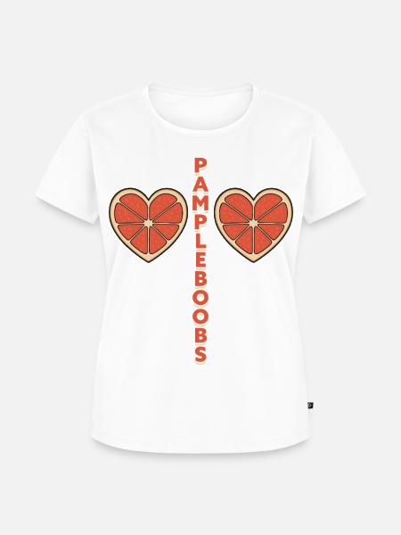 Pampleboobs – Spaßiges Design mit Grapefruit - Frauen Premium Bio T-Shirt - Weiß
