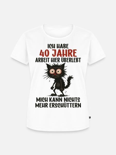 40 Jähriges Firmenjubiläum Dienstjubiläum Arbeit - Frauen Premium Bio T-Shirt - Weiß
