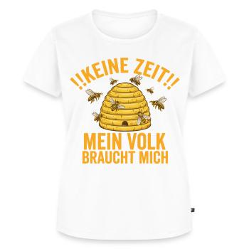 Keine Zeit Mein Volk braucht mich – Bienen Design - Frauen Premium Bio T-Shirt - Weiß - Vorne - AI Model Female 172 dark (172cm)