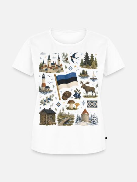 Estland | Ostsee, Wälder & Winterruhe - Frauen Premium Bio T-Shirt - Weiß