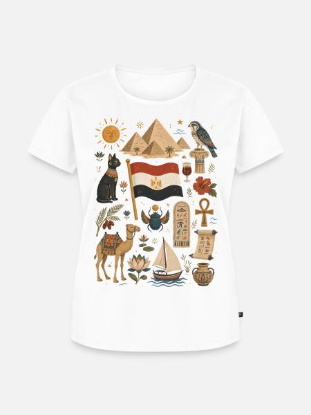 Ägypten | Pyramiden, Nil & Antike - Frauen Premium Bio T-Shirt - Weiß