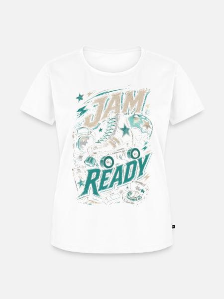 Roller Derby Jam Ready - Frauen Premium Bio T-Shirt - Weiß