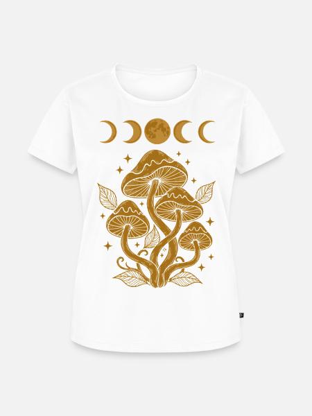 Trippy Festival-Hippie-Pilz-Batik - Frauen Premium Bio T-Shirt - Weiß