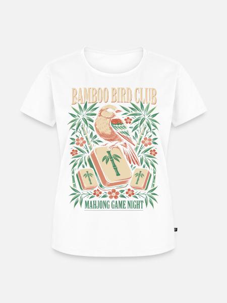 Bambusvogel Klub Mahjong Nacht - Frauen Premium Bio T-Shirt - Weiß