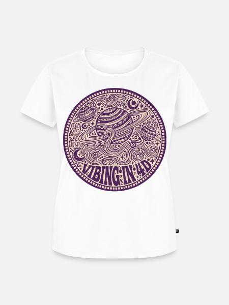 Lebendig in 4D-Hippie-Musik, psychedelischer Rave-Goa-Trance - Frauen Premium Bio T-Shirt - Weiß