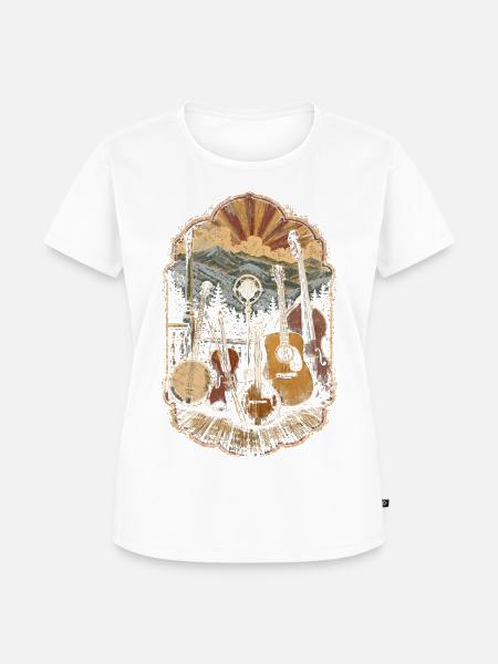 Bluegrass Musik - Frauen Premium Bio T-Shirt - Weiß