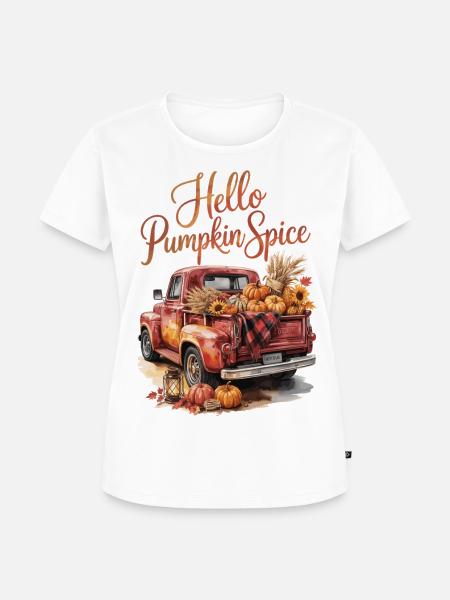 Hello Pumpkin Spice - Frauen Premium Bio T-Shirt - Weiß