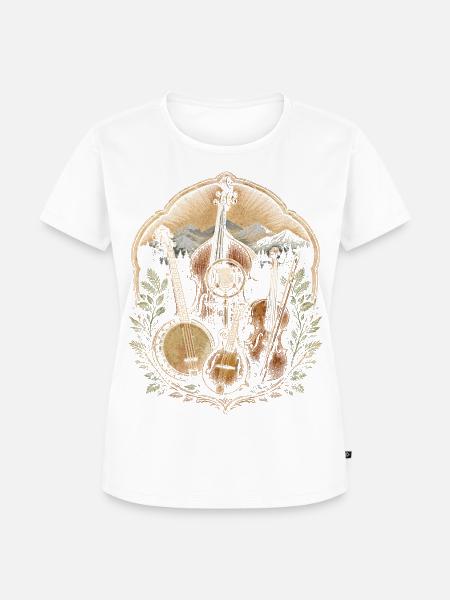 Bluegrass Musik - Frauen Premium Bio T-Shirt - Weiß