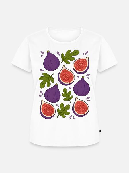 Feigen | Frucht Botanik & Mediterran - Frauen Premium Bio T-Shirt - Weiß