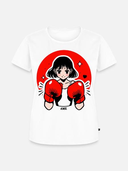 Boxen im Roten Spotlight - Frauen Premium Bio T-Shirt - Weiß