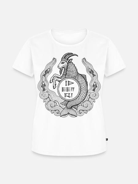 Enki-Ziegenfisch-Symbol - Frauen Premium Bio T-Shirt - Weiß