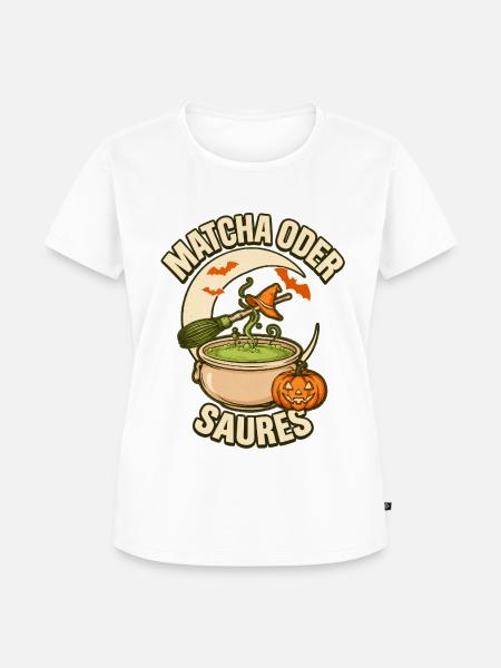 Freches Matcha oder Saures Halloween - Frauen Premium Bio T-Shirt - Weiß