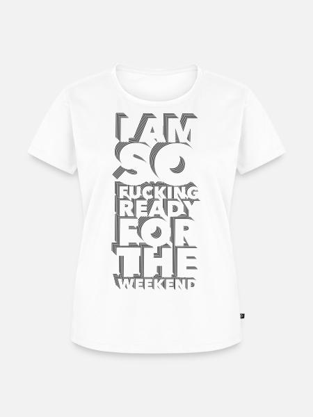 wochenende - Frauen Premium Bio T-Shirt - Weiß