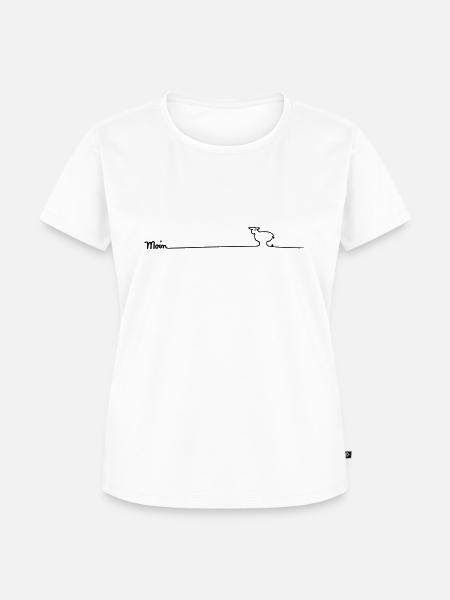 Moin aufm Deich - Frauen Premium Bio T-Shirt - Weiß