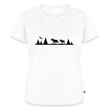 Landschaft - Schweden, Norwegen - Frauen Premium Bio T-Shirt - Weiß - Vorne - AI Model Female 172 dark (172cm)
