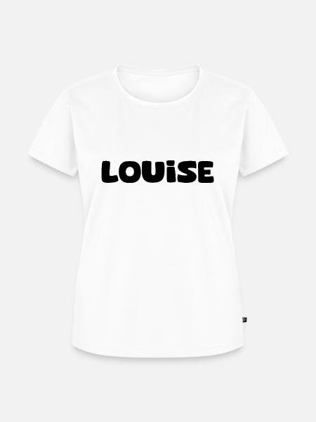 Name - Louise - Frauen Premium Bio T-Shirt - Weiß