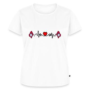 Herzfrequenz Cardio Bundesstaat Arkansas USA - Frauen Premium Bio T-Shirt - Weiß - Vorne - AI Model Female 172 dark (172cm)