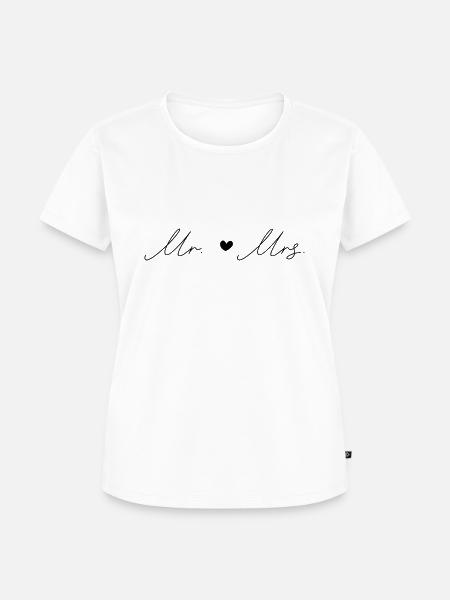Mr & Mrs - Frauen Premium Bio T-Shirt - Weiß