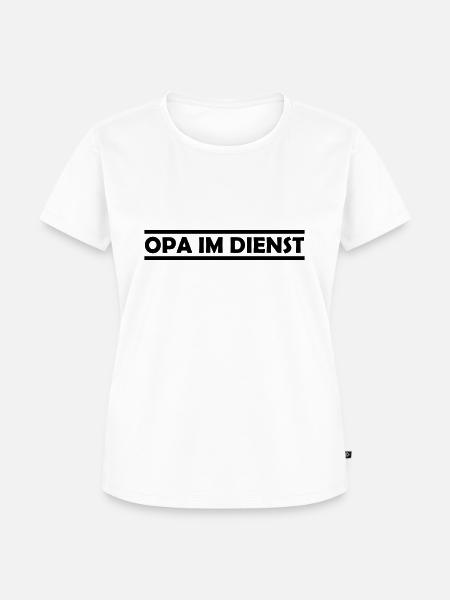 opa im dienst - Frauen Premium Bio T-Shirt - Weiß