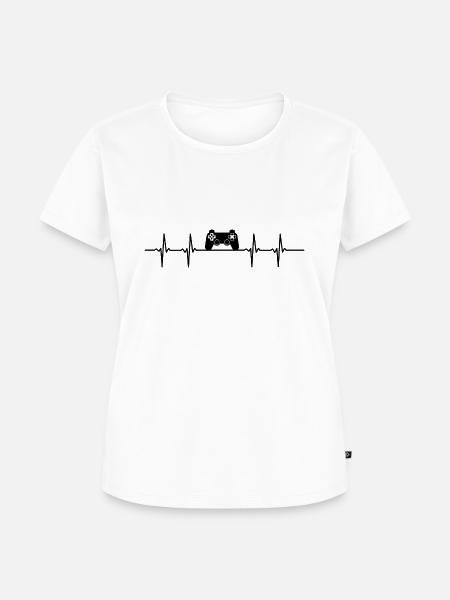 Heartbeat Controller - Frauen Premium Bio T-Shirt - Weiß