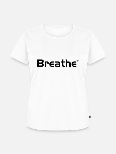 Logo Breathe Schwarz - Frauen Premium Bio T-Shirt - Weiß