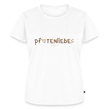 jowi hundeliebe - pfotenliebe - Frauen Premium Bio T-Shirt - Weiß - Vorne - AI Model Female 172 dark (172cm)
