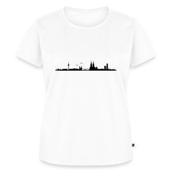 Cologne Skyline Panorama - T-shirt Premium bio Femme - blanc - Devant - AI Model Female 172 dark (172cm)