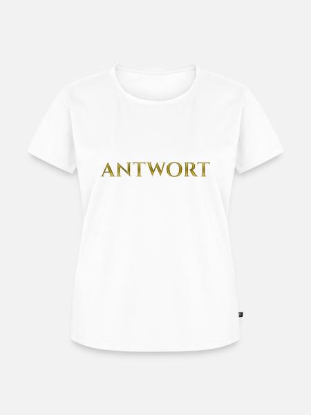 Antwort - Frauen Premium Bio T-Shirt - Weiß
