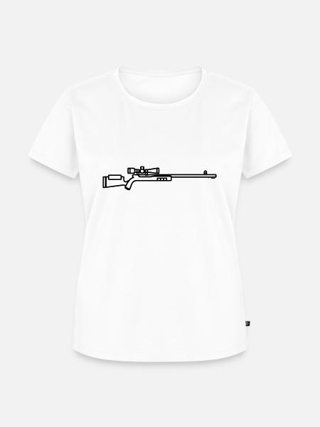 Scharfschützen-Schrotflinte - Frauen Premium Bio T-Shirt - Weiß
