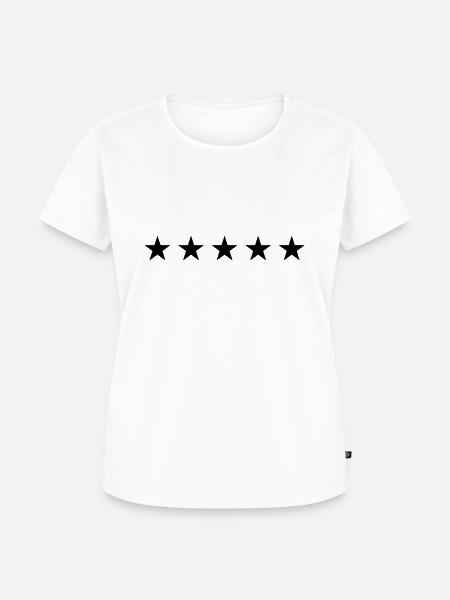 Fünf Sterne - Frauen Premium Bio T-Shirt - Weiß